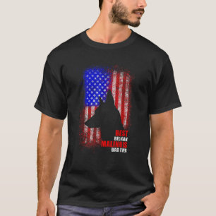 Hunde Vater Ever American Flag Belgische Malinois  T-Shirt