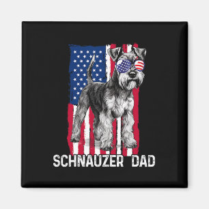 Hunde Vater Fathers Day Gift Mini Schnauzer Usa Fl Magnet