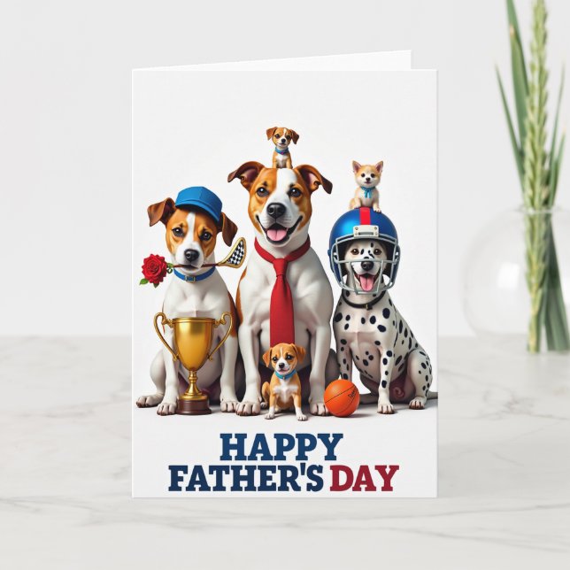 Hunde-Vater-Feierkarte Karte (Vorderseite)