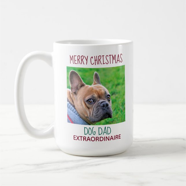 Hunde Vater - Frohe Weihnachten Haustier Hund Foto Kaffeetasse (Links)
