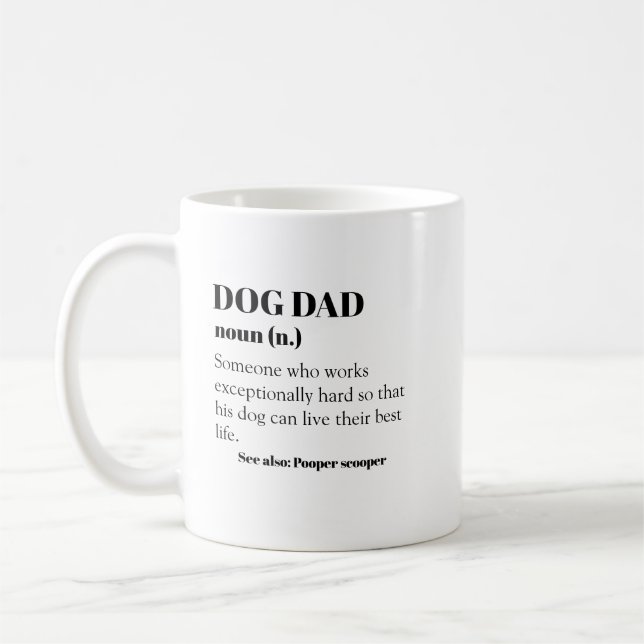 Hunde Vater Funny Definition Word Noun Geschenk Va Kaffeetasse (Links)