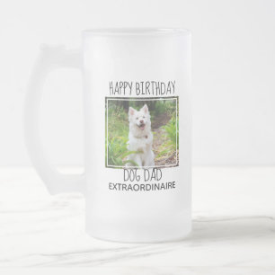 Hunde Vater - Happy Birthday Best Vater Niedlich H Mattglas Bierglas