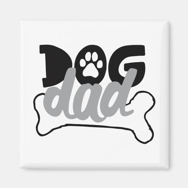 Hunde-Vater - Knochenzettel darüber, dass Hunde Fa Magnet (Vorne)