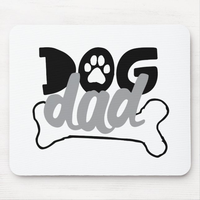 Hunde Vater Knochenzettel darüber, dass Hunde Fami Mousepad (Vorne)