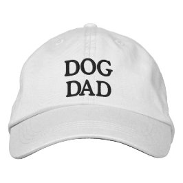 Hunde Vater Marineblau, Blauer Text, einfach elega Bestickte Baseballkappe