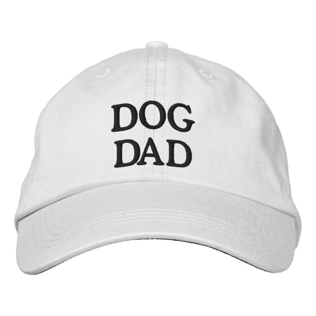 Hunde Vater Marineblau, Blauer Text, einfach elega Bestickte Baseballkappe (Vorderseite)