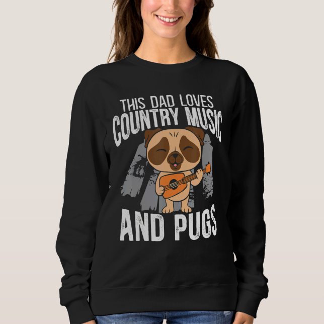 Hunde Vater Mops Vater Hundebesitzer Sweatshirt (Vorderseite)