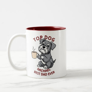 Hunde-Vater-Name-Tasse - Vatertag Zweifarbiges Ges Zweifarbige Tasse