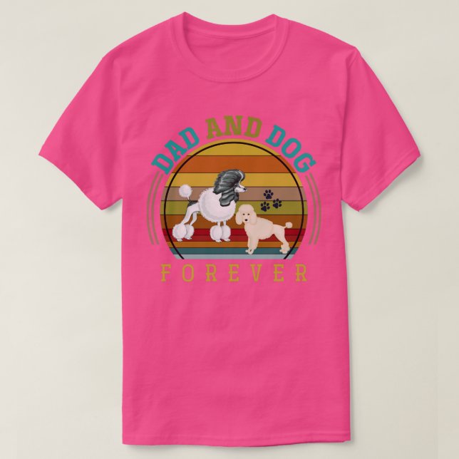 Hunde Vater Poodle Men Gefallen Tierfutter T-Shirt (Design vorne)