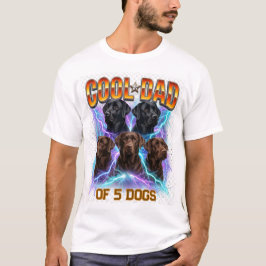 Hunde-Vater-Porträt Personalisierte Nummer Maßgesc T-Shirt