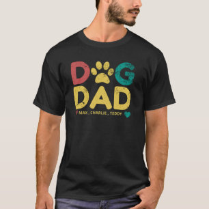 Hunde Vater Shirt/Fügen Sie Ihre Dog-Namen Persona T-Shirt