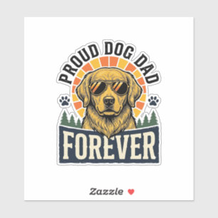 Hunde-Vater-Shirt Vintage Golden Retriever Retro-D Aufkleber