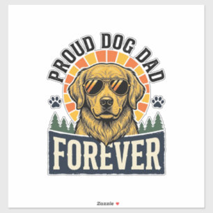 Hunde-Vater-Shirt Vintage Golden Retriever Retro-D Aufkleber