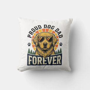 Hunde-Vater-Shirt Vintage Golden Retriever Retro-D Kissen