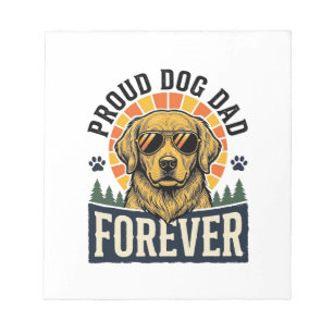 Hunde-Vater-Shirt Vintage Golden Retriever Retro-D Notizblock