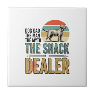 Hunde-Vater Snack-Händler Vintage Hunde Liebhaber Fliese