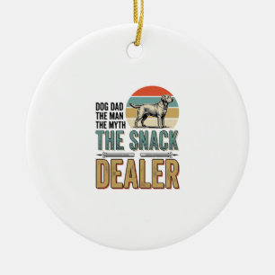 Hunde-Vater Snack-Händler Vintage Hunde Liebhaber  Keramik Ornament