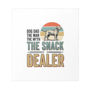 Hunde-Vater Snack-Händler Vintage Hunde-Liebhaber- Notizblock