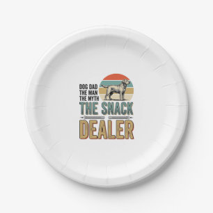 Hunde-Vater Snack-Händler Vintage Hunde Liebhaber  Pappteller