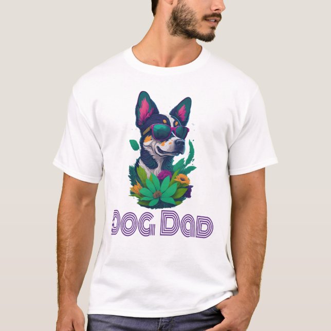 Hunde-Vater, Sommerstil - Cool und lustig T-Shirt (Vorderseite)
