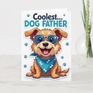 Hunde-Vater-Sonnenbrille Cartoon-Karte Karte