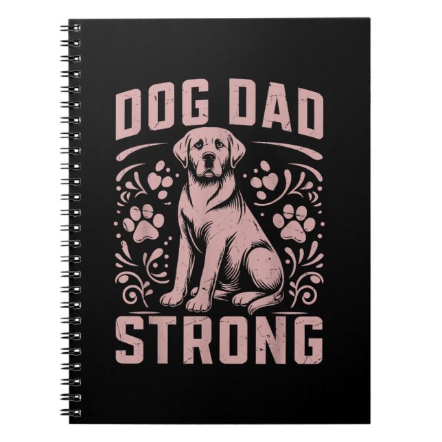 Hunde Vater Strong Dog Vater Notizblock (Vorderseite)