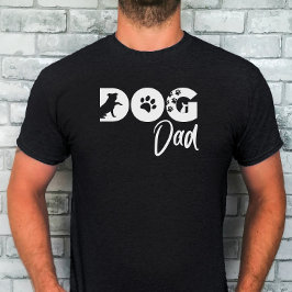 Hunde Vater T-Shirt - Hunde Silhouette, Pfoten