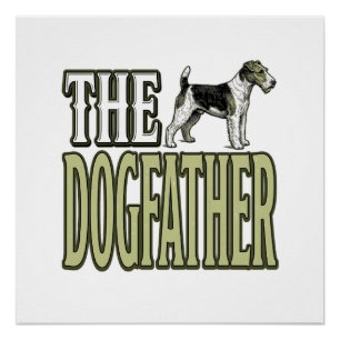 Hunde-Vater-Terrier-Vintage-Stich-Shirt-Design_ Poster