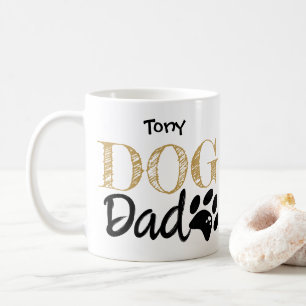 Hunde-Vater-Vatertag-Pfotenabdruck-Tasse-Geschenk Kaffeetasse