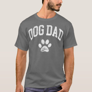Hunde Vater Vintag gestörtes Design Funny Dog Paw T-Shirt