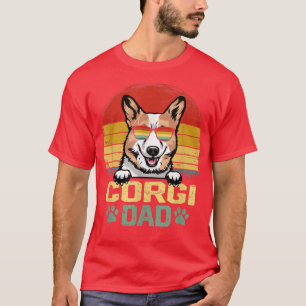 Hunde-Vater Vintage Bester Corgi Hund Papa Aller Z T-Shirt