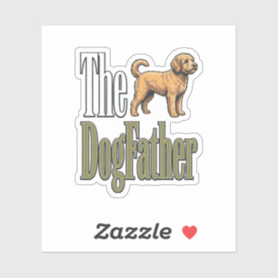 Hunde-Vater Vintage-Stich Hundeliebhaber-Design_1 Aufkleber