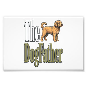 Hunde-Vater Vintage-Stich Hundeliebhaber-Design_1 Fotodruck