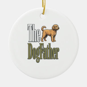 Hunde-Vater Vintage-Stich Hundeliebhaber-Design_1 Keramik Ornament