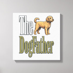 Hunde-Vater Vintage-Stich Hundeliebhaber-Design_1 Leinwanddruck