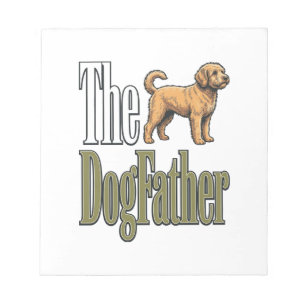 Hunde-Vater Vintage-Stich Hundeliebhaber-Design_1 Notizblock