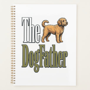 Hunde-Vater Vintage-Stich Hundeliebhaber-Design_1 Planer