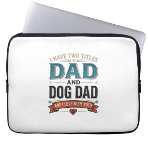 Hunde-Vater Vintage-Stich-T-Shirt-Design_1 Laptopschutzhülle