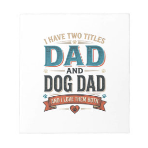 Hunde-Vater Vintage-Stich-T-Shirt-Design_1 Notizblock
