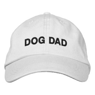 Hunde Vater Weißschwarz Sondertext Minimalistisch  Bestickte Baseballkappe
