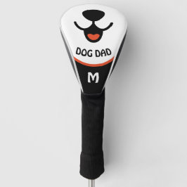 Hunde Vater Welpengesicht rot und schwarz Golf Headcover