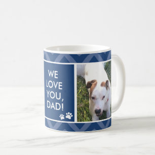 Hunde Vater Wir/I Liebe Sie Custom Foto Blue Tasse
