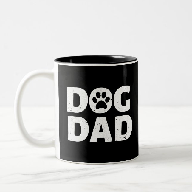 Hunde-Vater Zweifarbige Tasse (Links)