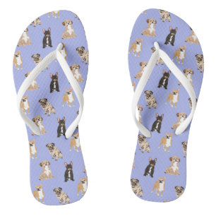 Hunde Vector nahtloses Muster Flip Flops