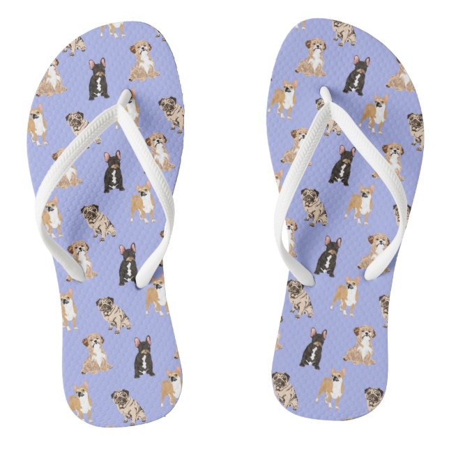 Hunde Vector nahtloses Muster Flip Flops (Fußbett)