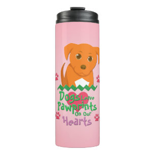 Hunde Verlass Pawprints Thermosbecher