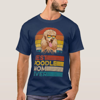 Hunde Vintage beste Poodle Mama je Geschenke Lover T-Shirt