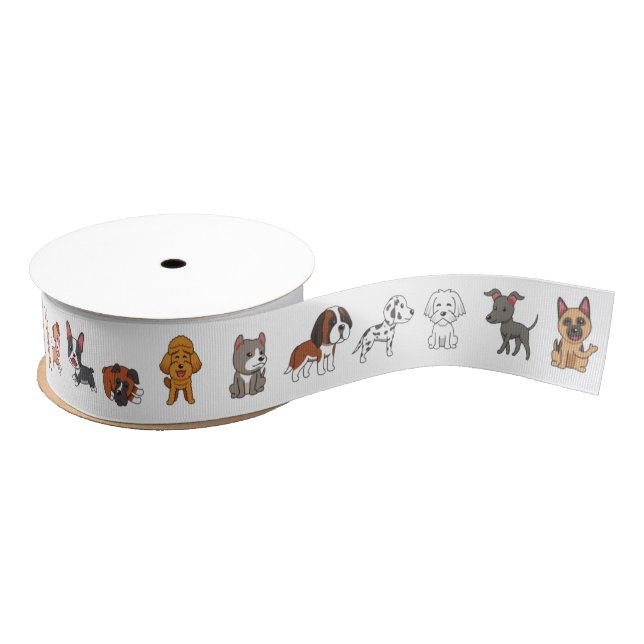 Hunde von der Dutzenden Grosgrain Ribbon Ripsband (Spule)