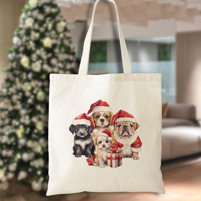 "Hunde von Weihnachten" niedlicher Hundeliebhaber  Tragetasche (Von Creator hochgeladen)