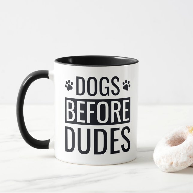 Hunde vor Typen Kaffee-Tasse zitieren Tasse (Mit Donut)